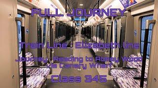 Elizabeth line from Reading to Abbey Wood via Canary Wharf | Full Journey