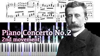 [Moszkowski] Piano Concerto No.2 2nd Mov. Piano Solo Transcription - Op.59 - [Synthesia/Piano]