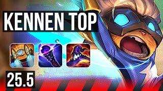 KENNEN vs AMBESSA (TOP) | 600+ games | KR Challenger | 25.5