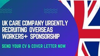 Uk Company Urgently Recruiting Overseas Workers, Send your CV Now.