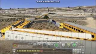 Train Simulator 2014 HD: MSTS Union Pacific 844 Hits Invisible Force Field and Flies Backwards LOL