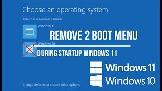 How to remove 2 windows 11 boot options