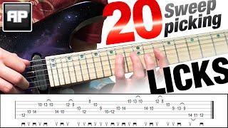 20 Sweep Picking Licks + TABs