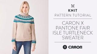 Caron x Pantone Fair Isle Turtleneck Sweater