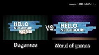 Hello Neighbor Song - Get out Part 1 (dagames vs world of games)