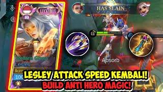 HARITH NO DAMAGE! LESLEY BUILD ATTACK SPEED ANTI MAGIC! | Top Global Lesley Build Tersakit