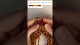 How to knit stranded colorwork continental style (yarn in left hand) #knitting #strandedcolorwork