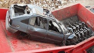 Extreme Dangerous Car Crusher Machine in Action, Crush Everything & Car Shredder Modern Technology