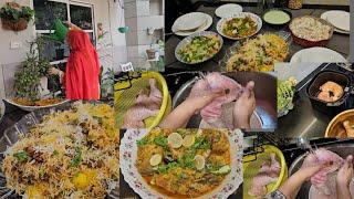 Husband k lie bnaia special khana || Fish ka salan | Airfryer Biryani || Aj bht khush hon