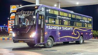 Volvo -Eicher 6019 | Sangitam Tanzanite | Hyderabad-Pune | MG GliderZ+ | AC Sleeper #viral #trending