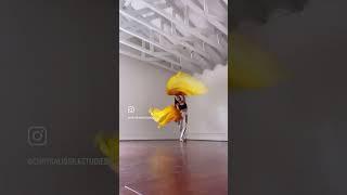 Learn silk fan fusion dancing with me @raechrysalis  #silkfans #danceschool