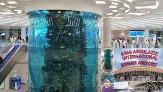 Jeddah Airport ksa. ||King Abdulaziz International Airport,  fish Aquarium ,jeddah terminal 1