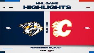 NHL Highlights | Predators vs. Flames - November 15, 2024