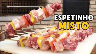 Como Fazer Espetinho Misto - Tv Churrasco