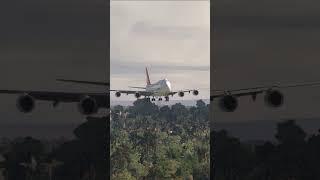 Hard Landing!! Boeing 747 at Sydney Airport MFS2024 #aviation #boing #msfs2024