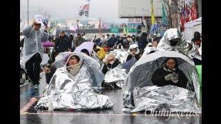 "눈온다"고 집행 멈춘 공수처, 시민들은 폭설 집회... 마지막날은 한다