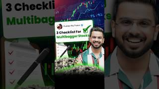 3 Checklist For Multibagger Stocks