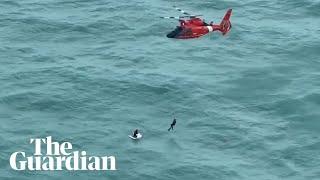 Hurricane Milton: US Coast Guard rescues man clinging to ice chest in Gulf of Mexico