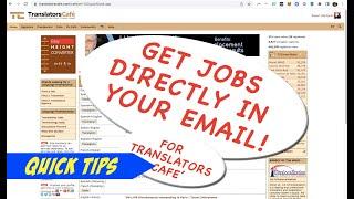 How to Set Job Alerts on #TranslatorsCafe