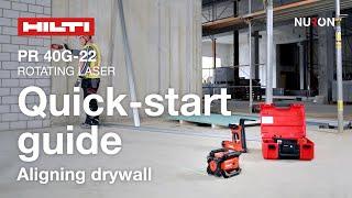 Hilti Nuron PR 40G-22 Quick-start guide - Aligning drywall