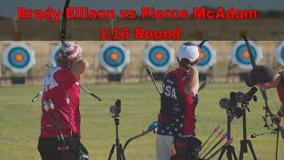 1/16 Round Brady Ellison vs Pierce McAdam 2024 US Open & Outdoor Nationals | Olympic Archery