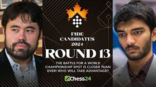 FIDE Candidates 2024 Rd 13 | Hikaru, Gukesh or Ian? Who'll Survive The Pressure On Penultimate Day?