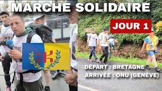 JOUR 1 :Marche Solidaire Organisée Par Des Citoyens Kabyles De Bretagne Jusqu'au Siège de l'ONU.