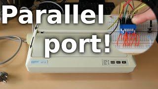 Testing parallel port by hand | MT81 dot matrix printer