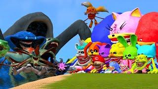 All New Sea Creatures Monsters Part 1 & 2 Vs All New Shin Sonic Tapes Family In Garry's Mod