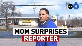 Mom surprises reporter Myles Harris at work