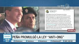 #URGENTE - Santiago Peña promulgó la Ley anti- ONG