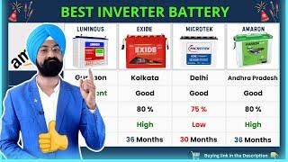 Best Inverter Battery Brands in India 2024 | Luminous vs Exide vs Amaron vs Microtek