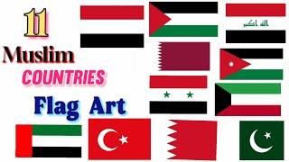 In just 2 minutes you can make 11 Muslim countries flag  with air dry clay|A A Creations