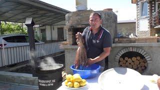 Octopus in wine Caucasus style. ENG SUB.