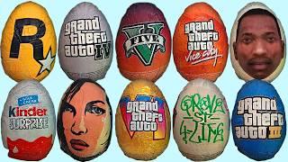 ALL Surprise Eggs GTA/ San Andreas, Vice city, GTA 3, GTA 5, GTA 6 ASMR from UK