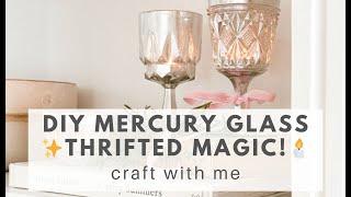 DIY MERCURY GLASS CANDLE HOLDER  Turn Thrift Store Glasses into Magical Christmas Decor