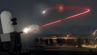 Phalanx C-RAM Firing in Afghanistan Night Skies!