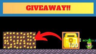 BUILDING MY 100WLS GIVEAWAY!!│GROWTOPIA