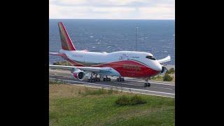 Great Pilot Boeing 747 National Air Cargo Takes Off from a Short Runway