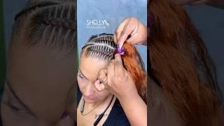 Freestyle stitch braids tutorial #youtubeshorts #millionviews #fyp