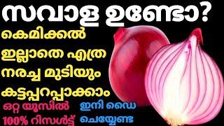 സവാള മതി എത്ര നരച്ച മുടിയും ഒറ്റ യൂസിൽ കട്ടക്കറപ്പാക്കാം/Natural Hair Dye /Homemade Hair dye.