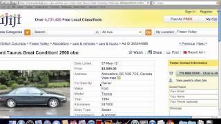 Kijiji Fraser Valley BC - Used Cars For Sale By Owner Under $2000 Available in 2012