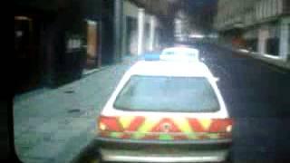 THE GETAWAY. POLICE CARS
