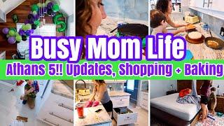 BUSY DAY IN THE LIFE OF A MOM || BIRTHDAY PARTY, SHOPPING + HECTIC LIFE || ATHANS 5 NOW  MOM LIFE