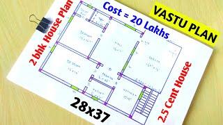 1000 sqft -East facing house plan in tamil, 2 BHK-1000 sqft house plan ,low budget house design 20 L