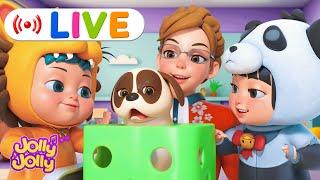 LIVEBingo, Five little ducks, Wheels on the bus + More | Jolly Jolly & Animals - Best Kids Songs!