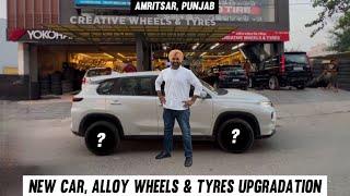 UPGRADE | Alloy wheels & Tyre | DAD’s @ToyotainIndia Hyryder Car ​⁠@creative_wheels Amritsar,Pb