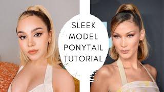 Bella Hadid Sleek High Ponytail Tutorial!