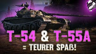 T-54 & T-55a = Teurer Spaß und purer Luxus! [World of Tanks - Gameplay - Deutsch]