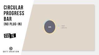 Circular Progress Bar | No Plug-in | CSS - JavaScript Tutorial